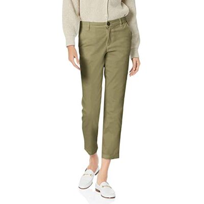 Amazon Damen Khakifarbene, Dehnbare Slim-Fit-Hose mit mittelhohem Bund (In Übergröße erhältlich), Verwaschenes Olivgrün, 38 Amazon Damen Khakifarbene, Dehnbare Slim-Fit-Hose mit mittelhohem Bund (In Übergröße erhältlich), Verwaschenes Olivgrün, 38