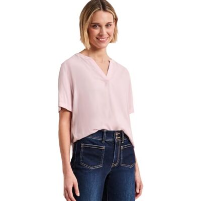 Street One Kurzarm Bluse mit Turn-Up minimal Rose 34 Street One Kurzarm Bluse mit Turn-Up minimal Rose 34