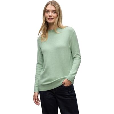 Street One Pullover mit Rollkante Serene Green Mel. 46 Street One Pullover mit Rollkante Serene Green Mel. 46