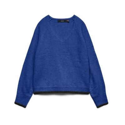 VERO MODA Damen Vmaquarius Ls V-Neck Raglan Pullover Bf, Surf The Web, Medium VERO MODA Damen Vmaquarius Ls V-Neck Raglan Pullover Bf, Surf The Web, Medium