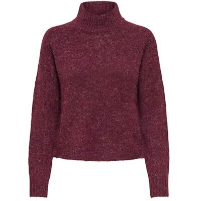 JDY Damen zoey Life L/S Hn Raglan Pul KNT Noos, Maroon Banner, S JDY Damen zoey Life L/S Hn Raglan Pul KNT Noos, Maroon Banner, S