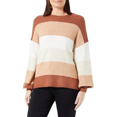 ONLY Damen Onlatia L/S Stripe Pullover KNT Noos Sweater, Tortoise Shell/Stripes:w. Mel/Indian Tan Mel/Cloud Dancer/Pumice Stone Mel/Indian Tan Mel/Tortoise Shell Mel,XS ONLY Damen Onlatia L/S Stripe Pullover KNT Noos Sweater, Tortoise Shell/Stripes:w. Mel/Indian Tan Mel/Cloud Dancer/Pumice Stone Mel/Indian Tan Mel/Tortoise Shell Mel,XS
