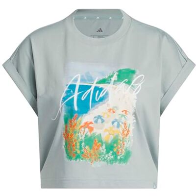 Adidas Women's Summer Romance Graphic T-Shirt, Wonder Sage, XL Adidas Women's Summer Romance Graphic T-Shirt, Wonder Sage, XL