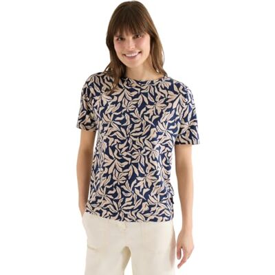 Cecil Shirt mit Boatneck und floralem Print Sporty Denim Blue S Cecil Shirt mit Boatneck und floralem Print Sporty Denim Blue S