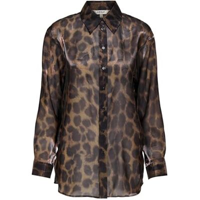 ONLY Damen Onlstella Life Ls Loose Shirt WVN, Chocolate Torte, M ONLY Damen Onlstella Life Ls Loose Shirt WVN, Chocolate Torte, M