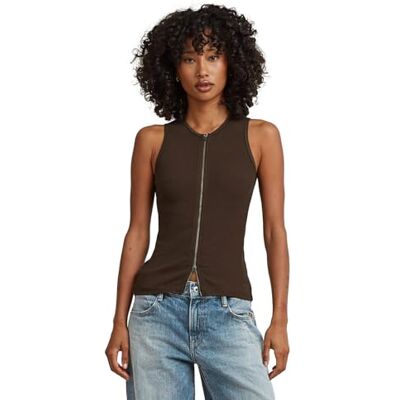 G-STAR Damen 2way Slim Rib Tanktop, Size: M, Color Brown G-STAR Damen 2way Slim Rib Tanktop, Size: M, Color Brown