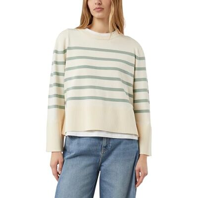 Comma Streifenpullover mit weiten Ärmeln Comma Streifenpullover mit weiten Ärmeln