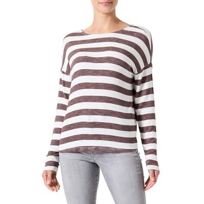 ONLY Damen ONLLIRA L/S String TOP JRS 15307320,Chestnut/Stripes:Cloud Dancer,M ONLY Damen ONLLIRA L/S String TOP JRS 15307320,Chestnut/Stripes:Cloud Dancer,M