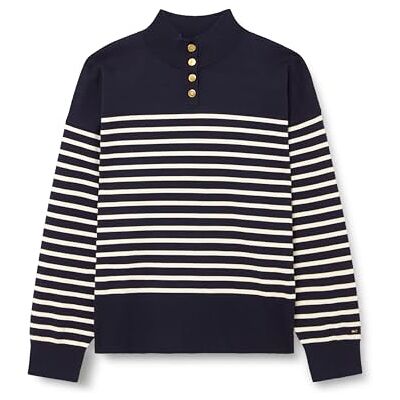 Tommy Hilfiger Damen CO Jersey Gold BTN Mock-NK SWT WW0WW47467 Pullover Sweater, Weiß, XXXL, Weiß (platzierte dünne weiße STP-Pullover), 3XL Große Größen Tall Tommy Hilfiger Damen CO Jersey Gold BTN Mock-NK SWT WW0WW47467 Pullover Sweater, Weiß, XXXL, Weiß (platzierte dünne weiße STP-Pullover), 3XL Große Größen Tall
