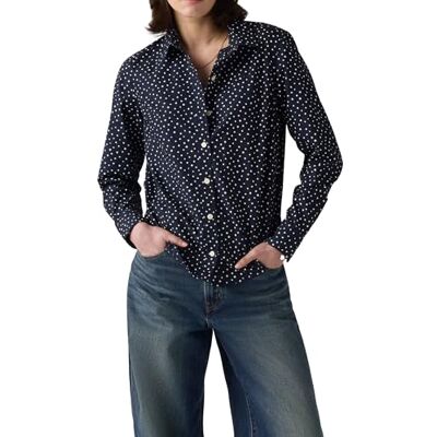 Levi's Damen New Classic Fit Hemd, Marlo Dot_V2 Night Sky Poplin, M Levi's Damen New Classic Fit Hemd, Marlo Dot_V2 Night Sky Poplin, M