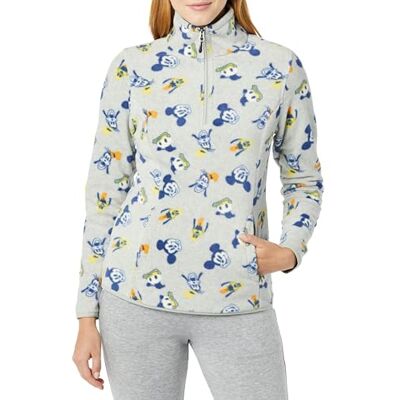 Amazon Disney Marvel Star Wars Princess Damen Polar-Fleece-Mockjacken mit Viertelreißverschluss, Mickey und Freunde, L Amazon Disney Marvel Star Wars Princess Damen Polar-Fleece-Mockjacken mit Viertelreißverschluss, Mickey und Freunde, L