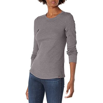 Dickies Damen Übergröße, Langärmelig, Rundhalsausschnitt, Thermo Arbeits-T-Shirt, Graphit, einfarbig, Groß Dickies Damen Übergröße, Langärmelig, Rundhalsausschnitt, Thermo Arbeits-T-Shirt, Graphit, einfarbig, Groß