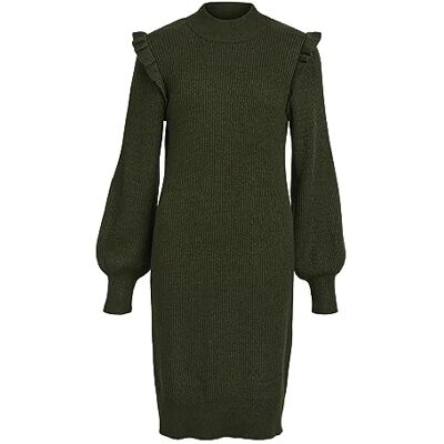Object OBJMALENA L/S Ruffle Knit Dress NOOS Object OBJMALENA L/S Ruffle Knit Dress NOOS