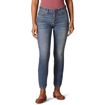Amazon Damen Kurvige Skinny-Stretch-Jeans mit Mittelhohem Bund – Auslaufmodell, Mittlere Waschung, 34 Lang Amazon Damen Kurvige Skinny-Stretch-Jeans mit Mittelhohem Bund – Auslaufmodell, Mittlere Waschung, 34 Lang