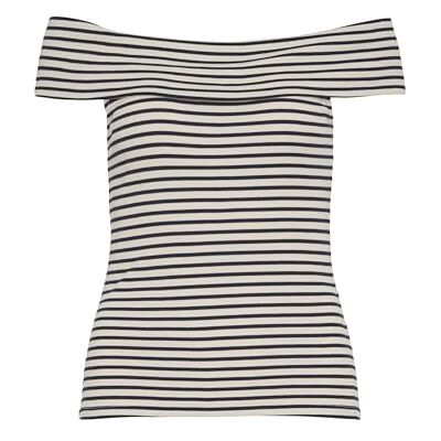 Vila Female Off Shoulder Top Gestreiftes Vila Female Off Shoulder Top Gestreiftes