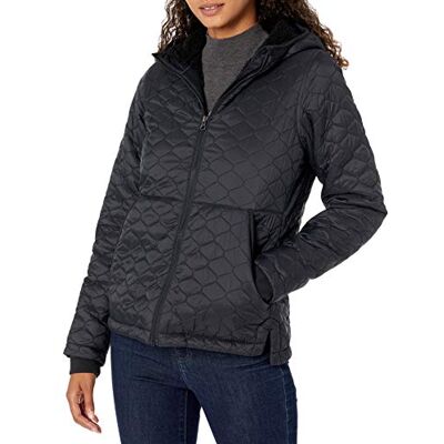 Amazon Damen-Kapuzenpuffer mit Sherpa-Futter, leicht, wasserabweisend, Schwarz, Größe M Amazon Damen-Kapuzenpuffer mit Sherpa-Futter, leicht, wasserabweisend, Schwarz, Größe M