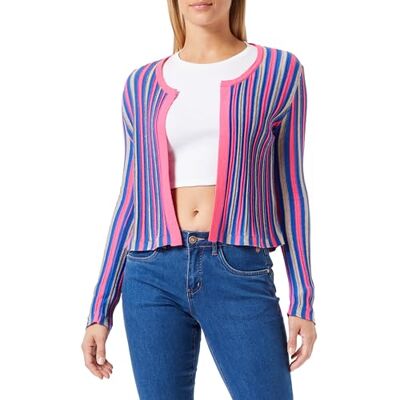 nelice Damen Cardigan 11026972-NE01, Pink Mehrfarbig, XS nelice Damen Cardigan 11026972-NE01, Pink Mehrfarbig, XS