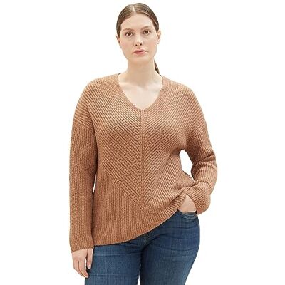 TOM TAILOR Damen Basic Pullover mit V-Ausschnitt TOM TAILOR Damen Basic Pullover mit V-Ausschnitt