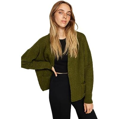 TRENDYOL Damen Cardigan, Khaki, M EU TRENDYOL Damen Cardigan, Khaki, M EU