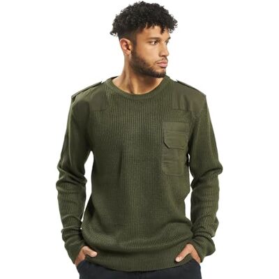 Brandit BW-Pullover Rundhals, Oliv, Gr.- L/52 Brandit BW-Pullover Rundhals, Oliv, Gr.- L/52