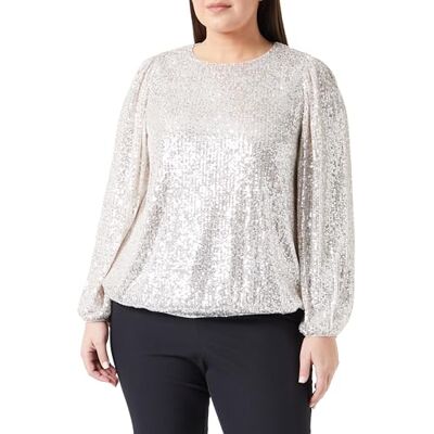 Comma Damen 2139363 Bluse, 80L1 Creme, 42 Comma Damen 2139363 Bluse, 80L1 Creme, 42