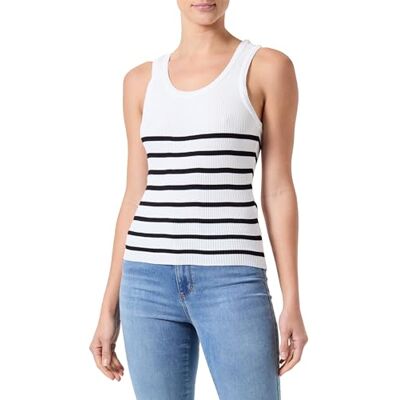 ONLY Top Damen, Cloud Dancer/Stripes:Black, M ONLY Top Damen, Cloud Dancer/Stripes:Black, M