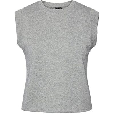 PIECES Damen Pcchilli Summer Sl Noos Bc Top, Light Grey Melange, XL EU PIECES Damen Pcchilli Summer Sl Noos Bc Top, Light Grey Melange, XL EU