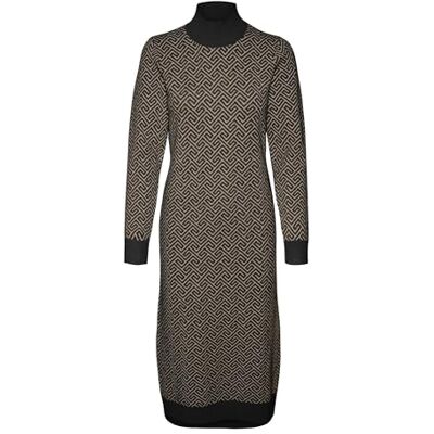 VERO MODA VMARIA Art LS HIGH-Neck Calf Dress GA VERO MODA VMARIA Art LS HIGH-Neck Calf Dress GA