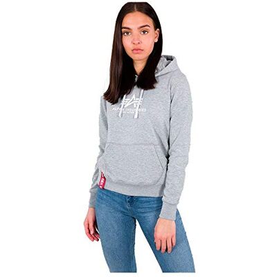 Alpha New Basic Hoodie für Damen Grey Heather Alpha New Basic Hoodie für Damen Grey Heather