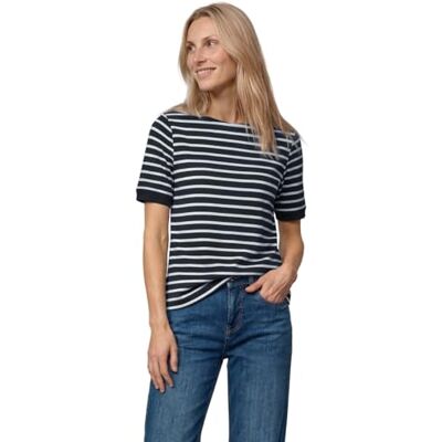 Street One T-Shirt mit Boat Neck und Streifen Darkest Blue 44 Street One T-Shirt mit Boat Neck und Streifen Darkest Blue 44