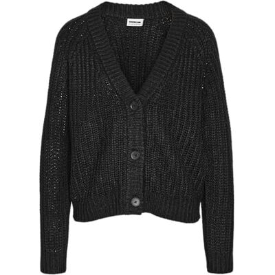 NOISY MAY Damen Nmcharlie L/S V-Neck Knit Cardigan Noos Strickjacken, Schwarz, L EU NOISY MAY Damen Nmcharlie L/S V-Neck Knit Cardigan Noos Strickjacken, Schwarz, L EU