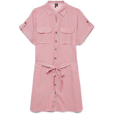 VERO MODA Vmbumpy Ss Short Shirt Dress WVN Noos VERO MODA Vmbumpy Ss Short Shirt Dress WVN Noos