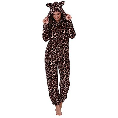 Loungeable Damen Jumpsuit Overall Tiere Gesichter Öhrchen 3D Kapuze Loungeable Damen Jumpsuit Overall Tiere Gesichter Öhrchen 3D Kapuze