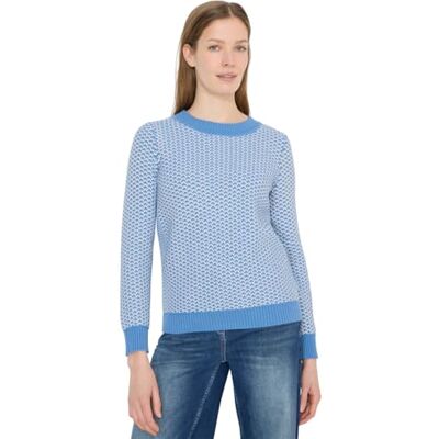 Cecil Two-Tone Pullover Fountain Blue XL Cecil Two-Tone Pullover Fountain Blue XL