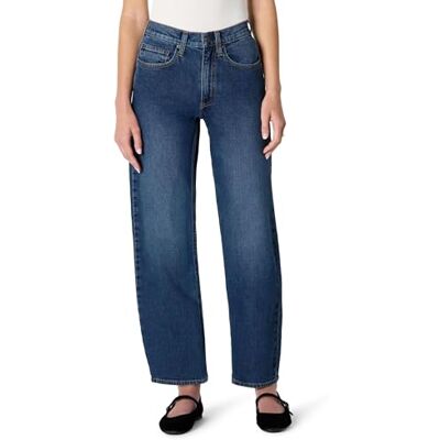 Amazon Damen Barrel-Jeans mit Hohem Bund, 73,7cm Beininnenlänge, Stone Dunkle Waschung, 38 Amazon Damen Barrel-Jeans mit Hohem Bund, 73,7cm Beininnenlänge, Stone Dunkle Waschung, 38