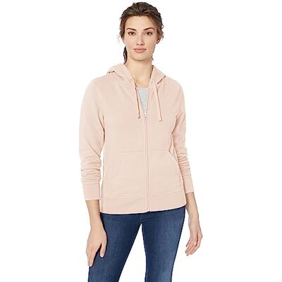 Amazon Damen Fleece-Hoodie mit durchgehendem Reißverschluss (in Übergröße erhältlich), Hellrosa, M Amazon Damen Fleece-Hoodie mit durchgehendem Reißverschluss (in Übergröße erhältlich), Hellrosa, M