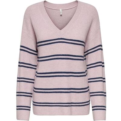 ONLY Onlibi Ls Stripe V-Neck Cc KNT ONLY Onlibi Ls Stripe V-Neck Cc KNT