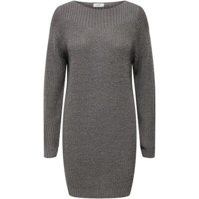JACQUELINE de YONG Damen Jdywhitney Megan L/S Boat KNT Noos Short Dress, December Sky, S EU JACQUELINE de YONG Damen Jdywhitney Megan L/S Boat KNT Noos Short Dress, December Sky, S EU