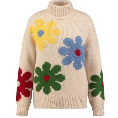 KEY LARGO Damen Hippie Tube Pullover, beige Mel. (1006), L KEY LARGO Damen Hippie Tube Pullover, beige Mel. (1006), L