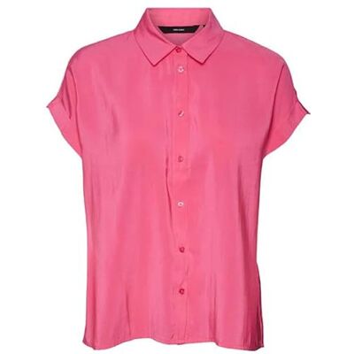 VERO MODA Damen Vmgrace Shirt WVN Ga Hemd, Pink Yarrow, XS EU VERO MODA Damen Vmgrace Shirt WVN Ga Hemd, Pink Yarrow, XS EU
