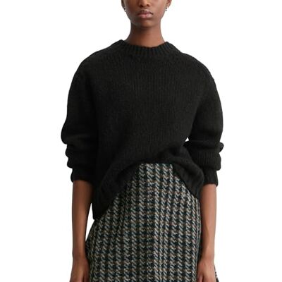 Marc O' Polo Denim Damen Strickpullover aus Woll-Mix Relaxed Fit, Schwarz (Black), XL Marc O' Polo Denim Damen Strickpullover aus Woll-Mix Relaxed Fit, Schwarz (Black), XL