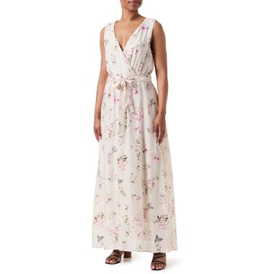 ONLY Damen Sommerkleid Onllucca S/L Long Dress Cs Ptm, Pumice Stone/AOP:OCC. Romantic Garden, L ONLY Damen Sommerkleid Onllucca S/L Long Dress Cs Ptm, Pumice Stone/AOP:OCC. Romantic Garden, L