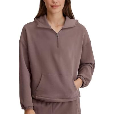 CALIDA Lounge Element Pullover Damen, mit Kapuze, atmungsaktiv, langlebig, zeitlos deep Taupe 48-50 CALIDA Lounge Element Pullover Damen, mit Kapuze, atmungsaktiv, langlebig, zeitlos deep Taupe 48-50