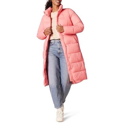 Amazon Damen Leichter, Wasserabweisender Langer Steppmantel in Cocoon-Form mit Durchgehendem Reißverschluss, Rosa, M Amazon Damen Leichter, Wasserabweisender Langer Steppmantel in Cocoon-Form mit Durchgehendem Reißverschluss, Rosa, M