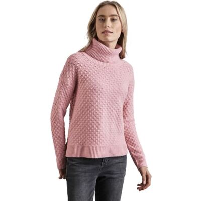 Street One Fluffy roll-Neck Sweater_Structure, Petal Rose Mel., 42 Street One Fluffy roll-Neck Sweater_Structure, Petal Rose Mel., 42