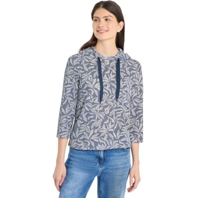 Cecil 3/4-Arm Shirt mit floralem Print Sporty Denim Blue XL Cecil 3/4-Arm Shirt mit floralem Print Sporty Denim Blue XL