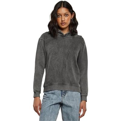 Urban Classics Damen Kapuzenpullover Ladies Stone Washed Hoody Black 3XL Urban Classics Damen Kapuzenpullover Ladies Stone Washed Hoody Black 3XL