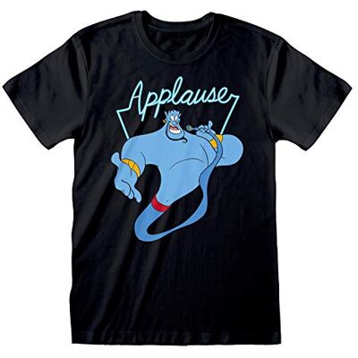 Popgear Disney Aladdin Genie Applause Damen-Boyfriend Fit T-Shirt Schwarz 3XL S-XXXXXL, loser Baggy Maxi-Rundhalsausschnitt Grafik-Top, Geburtstags-Geschenk-Idee für Damen, für Haus oder Gym Popgear Disney Aladdin Genie Applause Damen-Boyfriend Fit T-Shirt Schwarz 3XL S-XXXXXL, loser Baggy Maxi-Rundhalsausschnitt Grafik-Top, Geburtstags-Geschenk-Idee für Damen, für Haus oder Gym