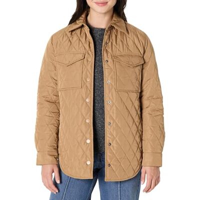Amazon Damen Regular-Fit-Steppjacke, Kamelbraun, M Amazon Damen Regular-Fit-Steppjacke, Kamelbraun, M