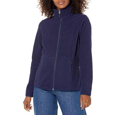 Amazon Damen-Fleecejacke, Klassische Passform, Durchgehender Reißverschluss, Fleecejacke (erhältlich in Übergröße), Marineblau, Größe S Amazon Damen-Fleecejacke, Klassische Passform, Durchgehender Reißverschluss, Fleecejacke (erhältlich in Übergröße), Marineblau, Größe S